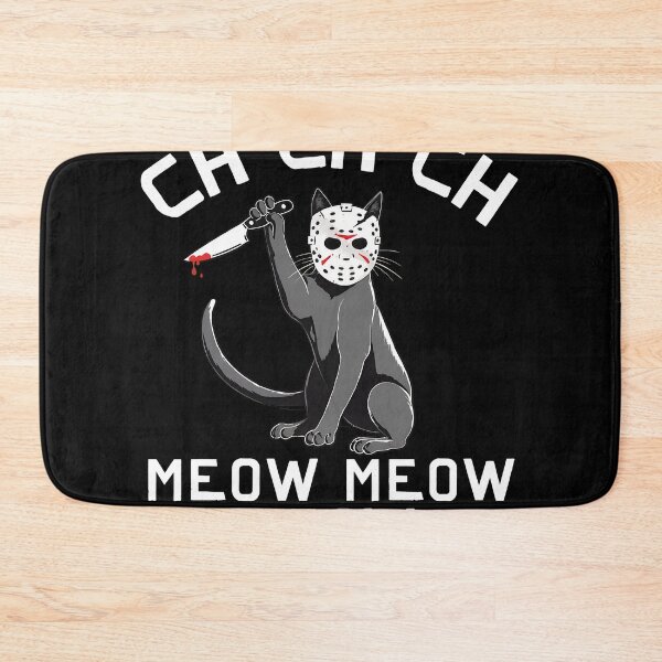 Item preview, Ch Ch Ch Meow Slasher Horror Movie Black Cat designed and sold by ZEtexaxe.