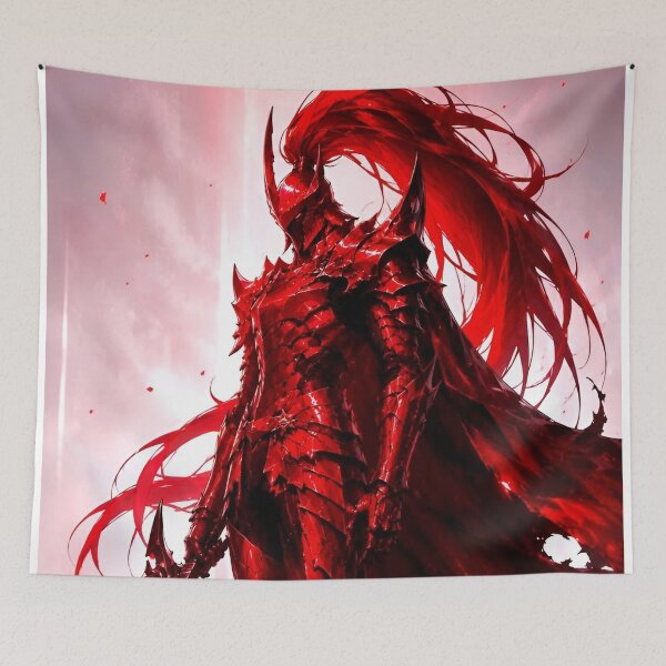 Item preview, Crimson Shadow Knight – Red Armored Warrior Dark Fantasy Aesthetic designed and sold by Dyan4.