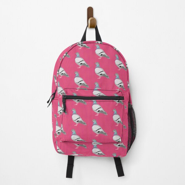 Item preview, Pigeon on a pink stripe designed and sold by Cheekyleopard.
