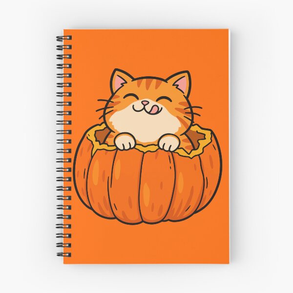 Item preview, Pumpkin Hugger – Cute Orange Cat in a Pumpkin designed and sold by MewMade.