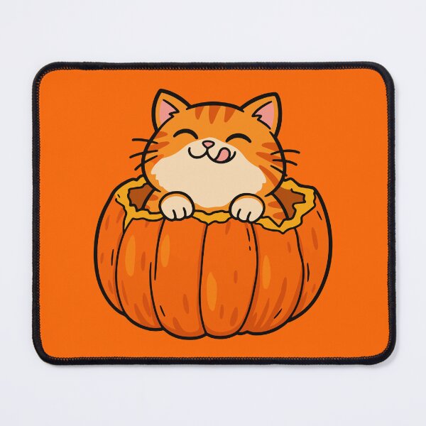 Item preview, Pumpkin Hugger – Cute Orange Cat in a Pumpkin designed and sold by MewMade.