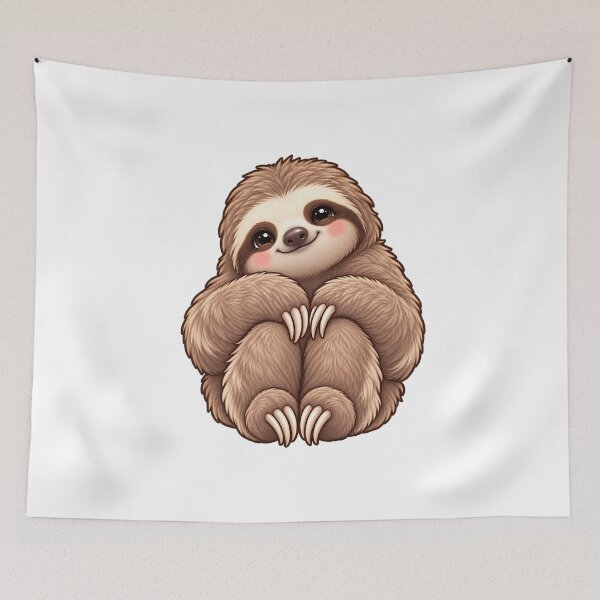 Item preview, Kawaii Jungle Three-Toed Sloth designed and sold by Krys-Designs.