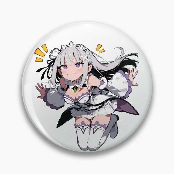 Item preview, Chibi Emilia Jumping Fantasy Maid Sticker designed and sold by RGB-crayon.