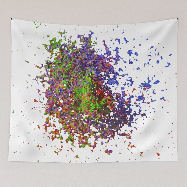 Item preview, 3D Colorful Liquid Explosion, Transparent Multicolor Splash designed and sold by Keltoi-art.