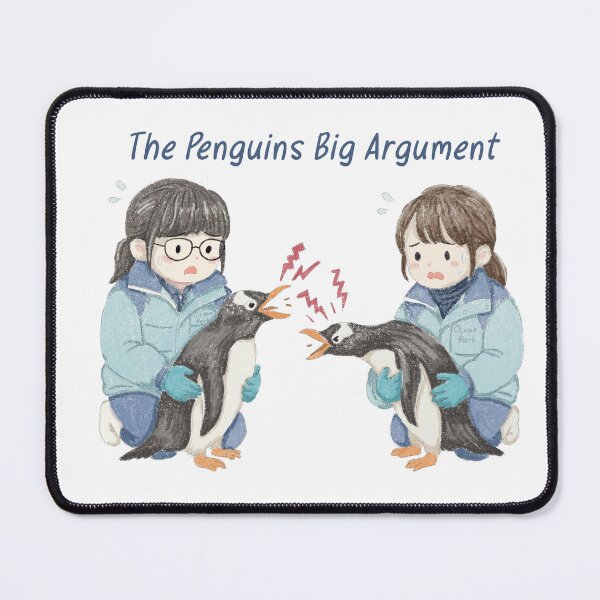 Item preview, Funny Arguing Penguins Cute Hand Drawn Art Gift for Bird Lovers designed and sold by LafinaArt.