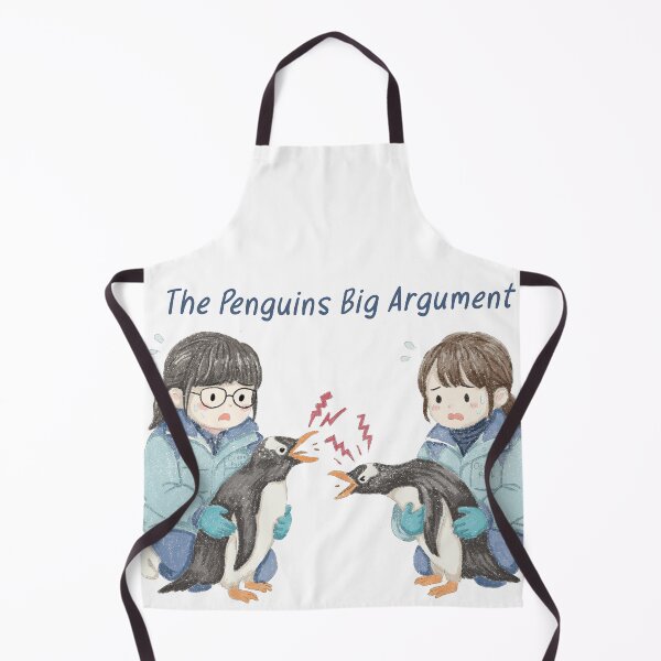 Item preview, Funny Arguing Penguins Cute Hand Drawn Art Gift for Bird Lovers designed and sold by LafinaArt.