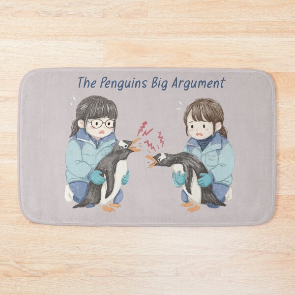 Item preview, Funny Arguing Penguins Cute Hand Drawn Art Gift for Bird Lovers designed and sold by LafinaArt.