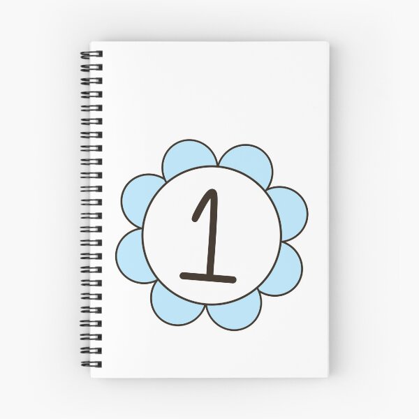 Item preview, Hand Drawn Blue Flower Number One Kids Birthday designed and sold by Porpor Artwork.
