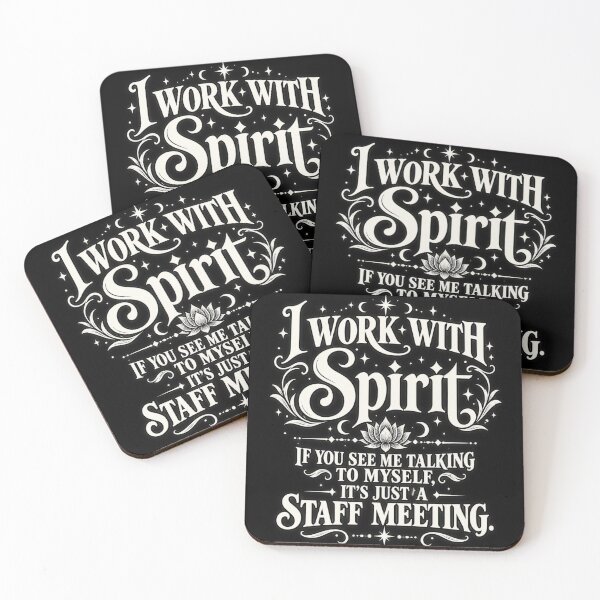Item preview, I Work With Spirit Funny Witchy Gothic Spiritual Staff Meeting designed and sold by DijaMar.
