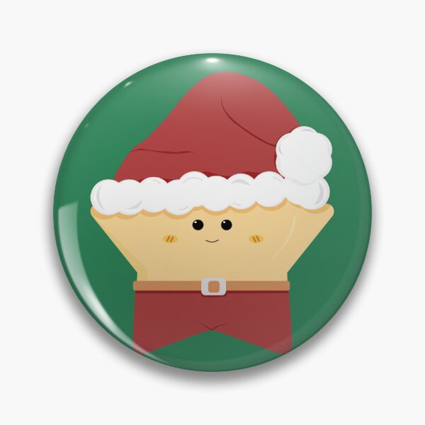 Item preview, Cute smiling star character wearing red Santa hat on Christmas festival designed and sold by FTYCuteDesign.