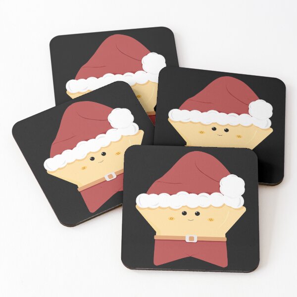Item preview, Cute smiling star character wearing red Santa hat on Christmas festival designed and sold by FTYCuteDesign.