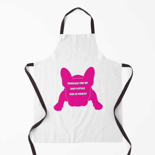 Item preview, Though she be but little she is fierce hot pink french Bulldog silhouette designed and sold by Anne Londez Studio.