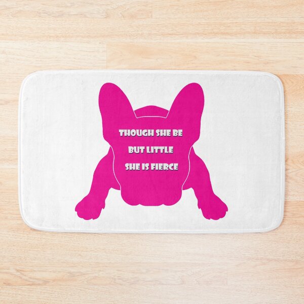 Item preview, Though she be but little she is fierce hot pink french Bulldog silhouette designed and sold by Anne Londez Studio.