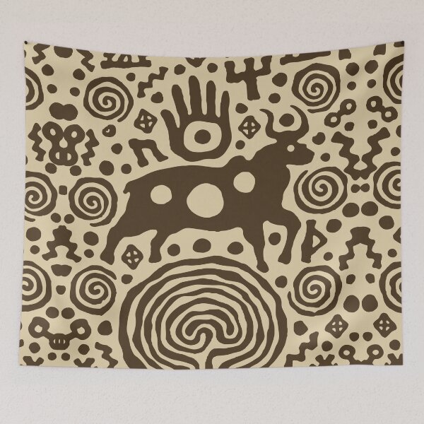 Item preview, Ancient Sacred Bull Totem Art designed and sold by RamyGallery.