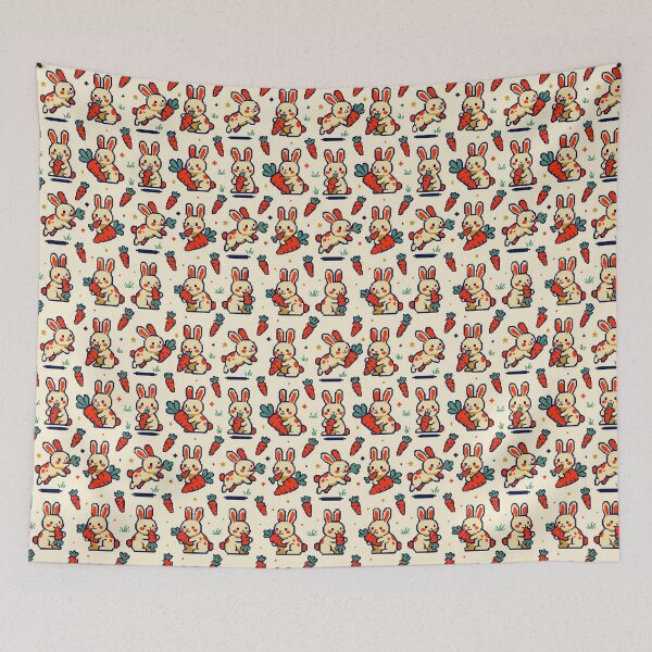 Item preview, Carrot Nibbling Bunnies designed and sold by StickVerse by Owais.
