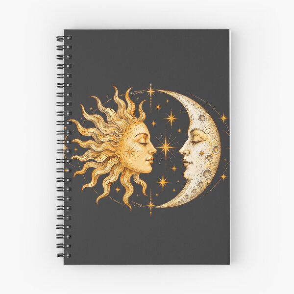 Item preview, Vintage Celestial Sun and Moon Mystical Engraving Art designed and sold by wecrea.