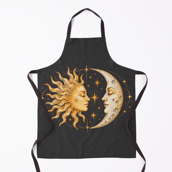 Item preview, Vintage Celestial Sun and Moon Mystical Engraving Art designed and sold by wecrea.