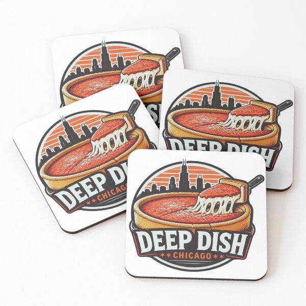 Item preview, Chicago Deep Dish Pizza Skyline Foodie Souvenir Badge designed and sold by RDproject.