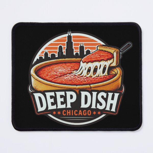 Item preview, Chicago Deep Dish Pizza Skyline Foodie Souvenir Badge designed and sold by RDproject.