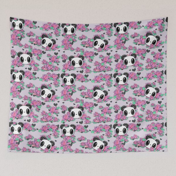 Item preview, Panda Lotus Pattern designed and sold by FaultyOverlord.