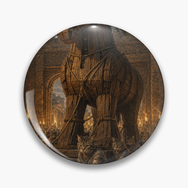 Item preview, Cats Bringing the Wooden Horse designed and sold by Ocelot-T.