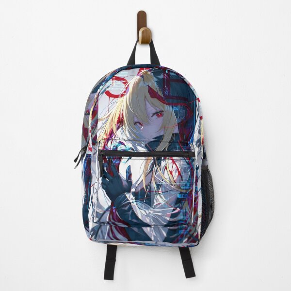 Item preview, Cyberpunk Blonde Warrior – Futuristic Red Blue Glitch Anime Aesthetic designed and sold by Dyan4.