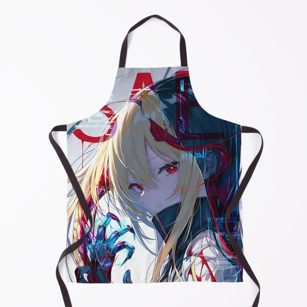 Item preview, Cyberpunk Blonde Warrior – Futuristic Red Blue Glitch Anime Aesthetic designed and sold by Dyan4.