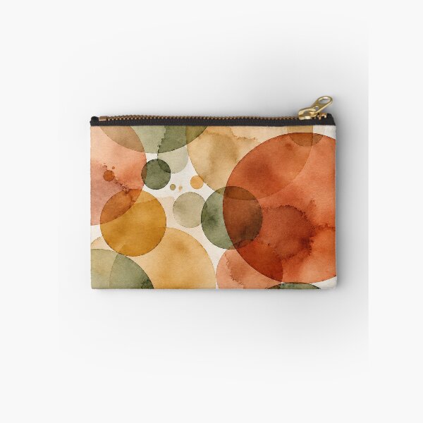 Item preview, Mid-Century Olive & Terracotta Watercolor Circles designed and sold by newnomads-art.
