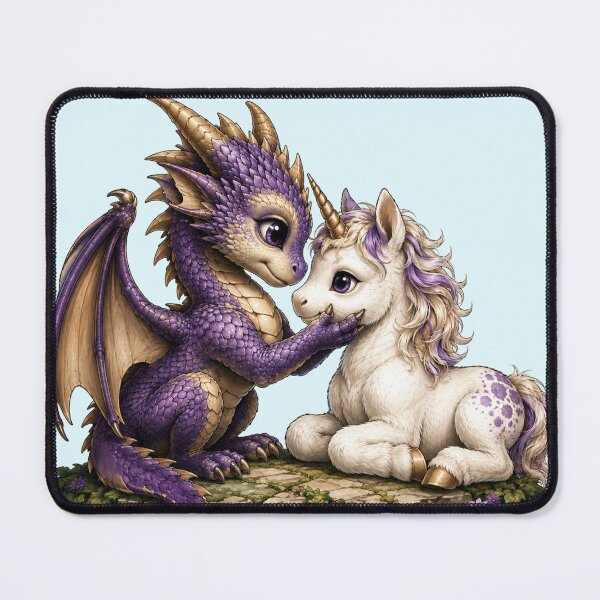 Item preview, Purple Baby Dragon and Baby Unicorn Friendship designed and sold by Hatchling Hollow.