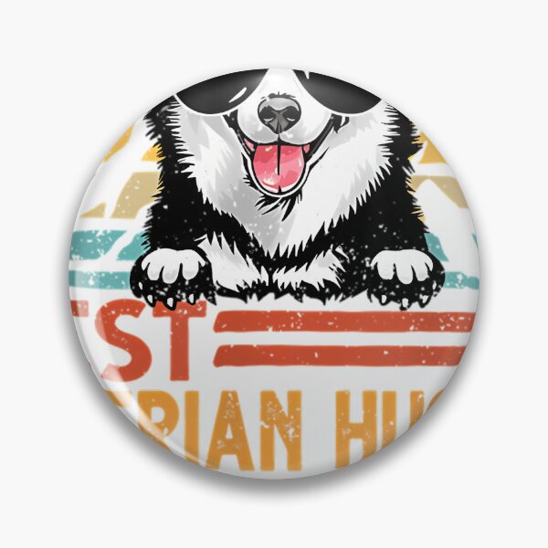 Item preview, Best Siberian Husky Dad Ever Retro Vintage Fathers Day designed and sold by CyberAngela.