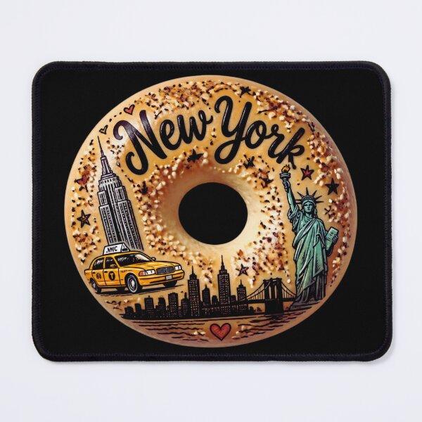 Item preview, New York Bagel Everything Bagel NYC Foodie Souvenir designed and sold by RDproject.
