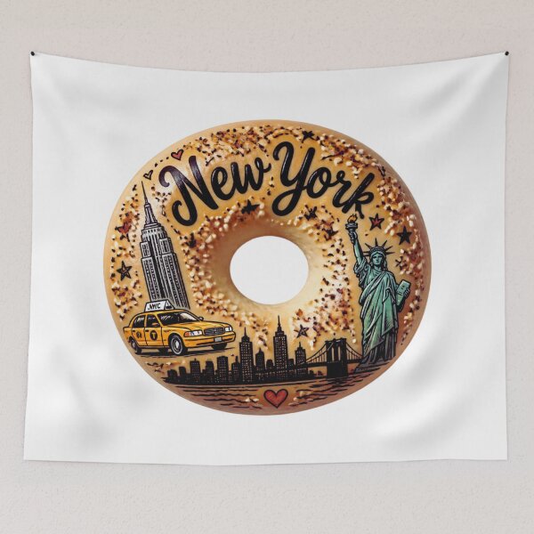 Item preview, New York Bagel Everything Bagel NYC Foodie Souvenir designed and sold by RDproject.