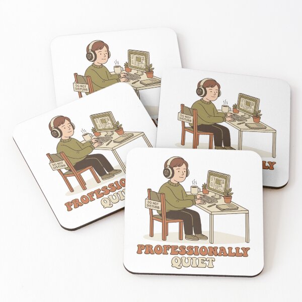 Item preview, Professionally Quiet Introvert Desk Worker Illustration designed and sold by KMKreatives.