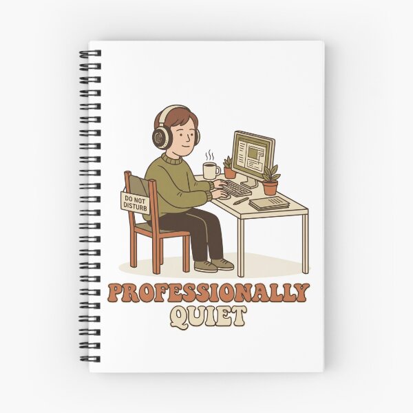 Item preview, Professionally Quiet Introvert Desk Worker Illustration designed and sold by KMKreatives.