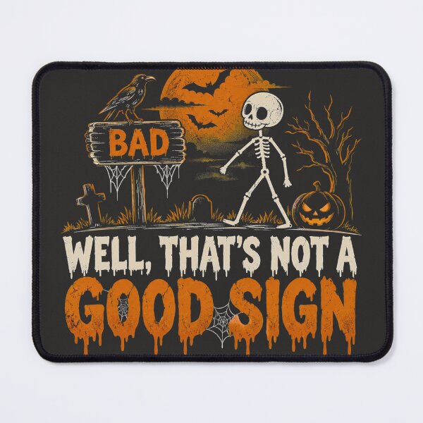 Item preview, Well That's Not A Good Sign Funny Halloween designed and sold by DYAFLK.