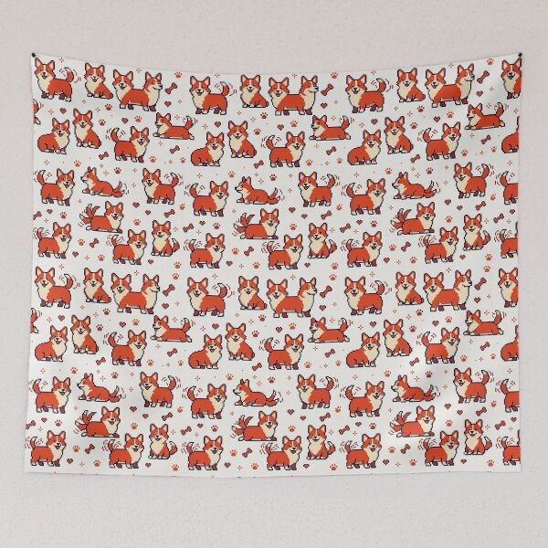 Item preview, Corgi Wiggle Parade designed and sold by StickVerse by Owais.