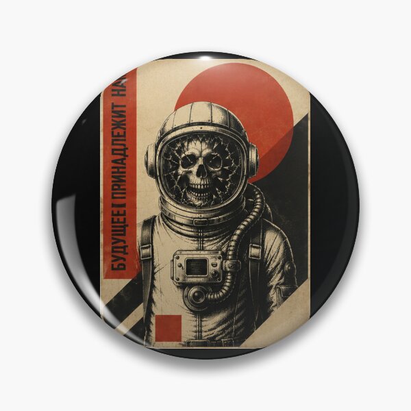 Artikelvorschau, Kosmischer Pionier Nr. 3 – Retro-Sci-Fi-Schädel-Astronaut entworfen und verkauft von Quantum Fashion.