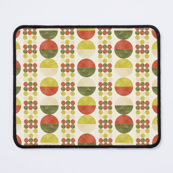 Item preview, Mid Century Watercolor Circles in Mustard Yellow, Rust and Olive Green designed and sold by QuestingPixel.