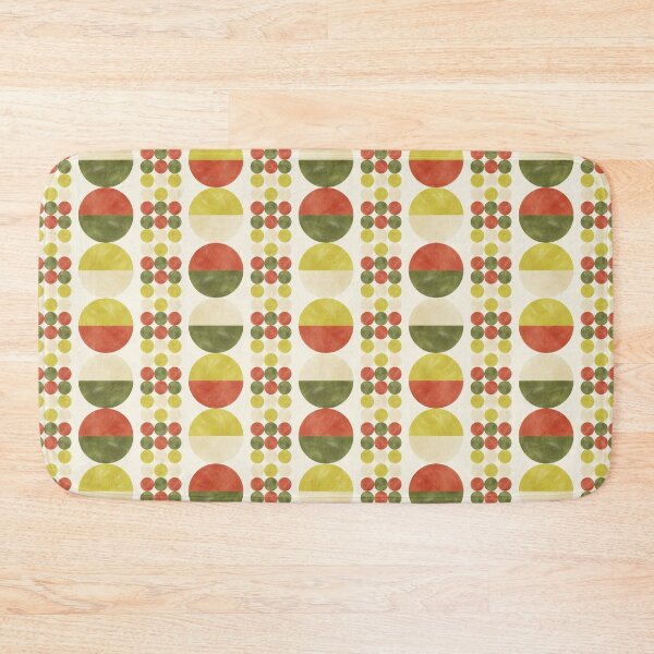 Item preview, Retro Geometric Watercolor Circles in Mustard Yellow, Rust and Olive Green designed and sold by QuestingPixel.