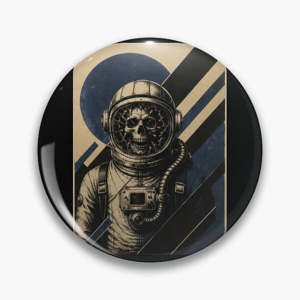 Item preview, Cosmic Pioneer No 4 – Retro Sci-Fi Skull Astronaut designed and sold by Quantum Fashion.