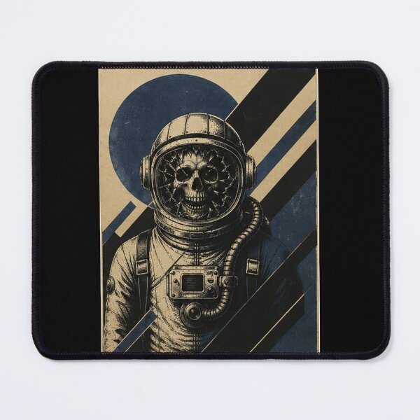 Item preview, Cosmic Pioneer No 4 – Retro Sci-Fi Skull Astronaut designed and sold by Quantum Fashion.
