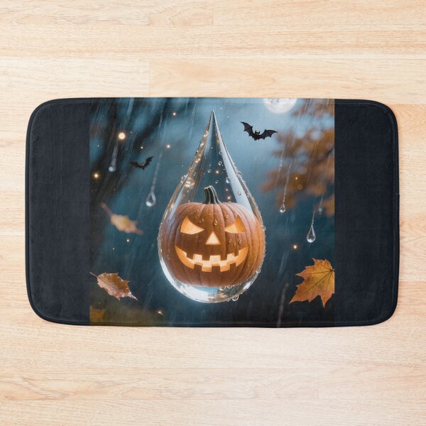 Item preview, Halloween Pumpkin Inside Water Drop Spooky Surreal Art designed and sold by OksArtStudio.