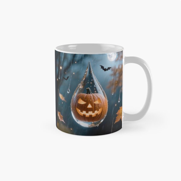 Item preview, Halloween Pumpkin Inside Water Drop Spooky Surreal Art designed and sold by OksArtStudio.