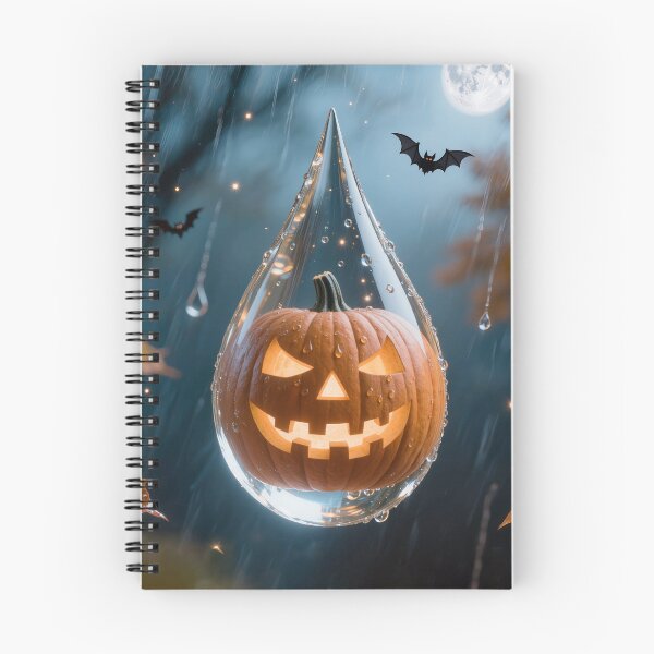 Item preview, Halloween Pumpkin Inside Water Drop Spooky Surreal Art designed and sold by OksArtStudio.