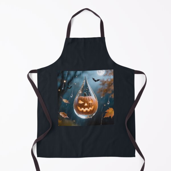 Item preview, Halloween Pumpkin Inside Water Drop Spooky Surreal Art designed and sold by OksArtStudio.