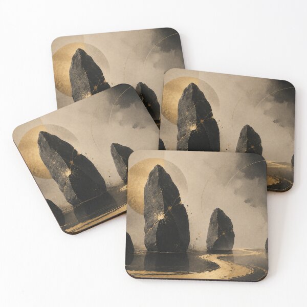 Item preview, Ethereal Stone Monoliths at Dusk designed and sold by Abstract Miracles.