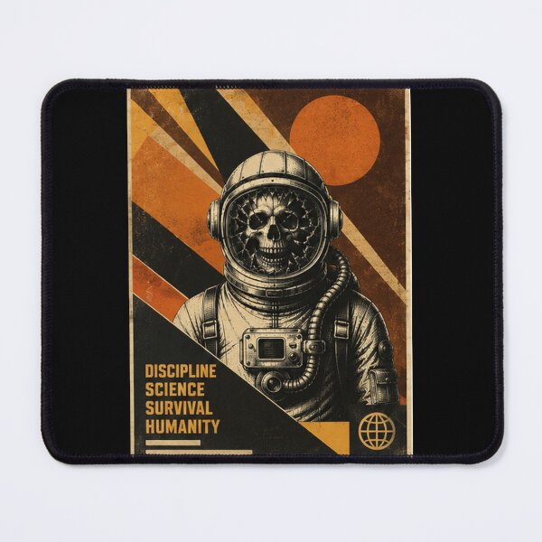 Item preview, Cosmic Pioneer No 5 – Retro Sci-Fi Skull Astronaut designed and sold by Quantum Fashion.