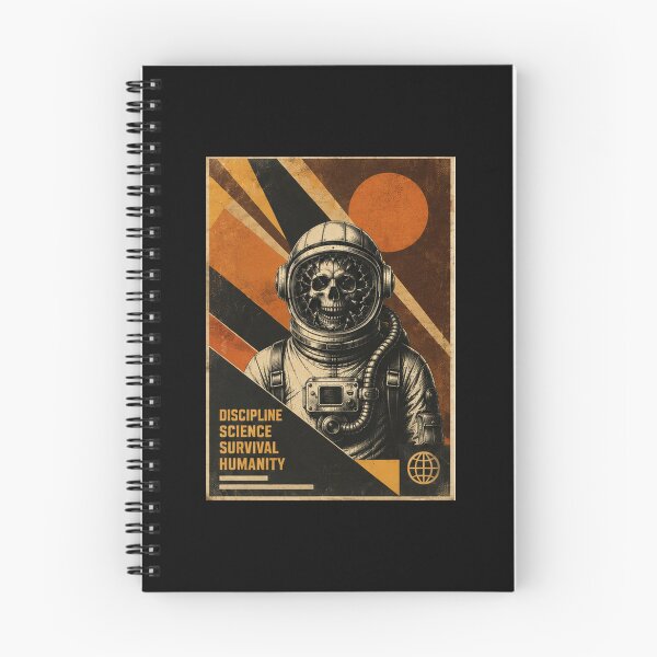 Item preview, Cosmic Pioneer No 5 – Retro Sci-Fi Skull Astronaut designed and sold by Quantum Fashion.