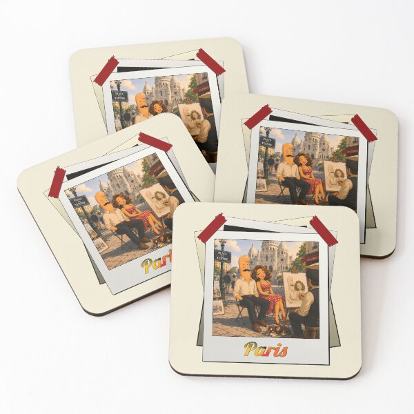Item preview, Paris Montmartre Sacré-Cœur Portrait Artist Kek and Ina - Souvenir de France by Kek-Ina designed and sold by Kek-Ina.