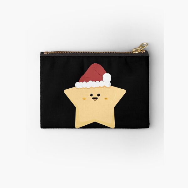Item preview, Cute smiling star character wearing red Santa hat  designed and sold by FTYCuteDesign.